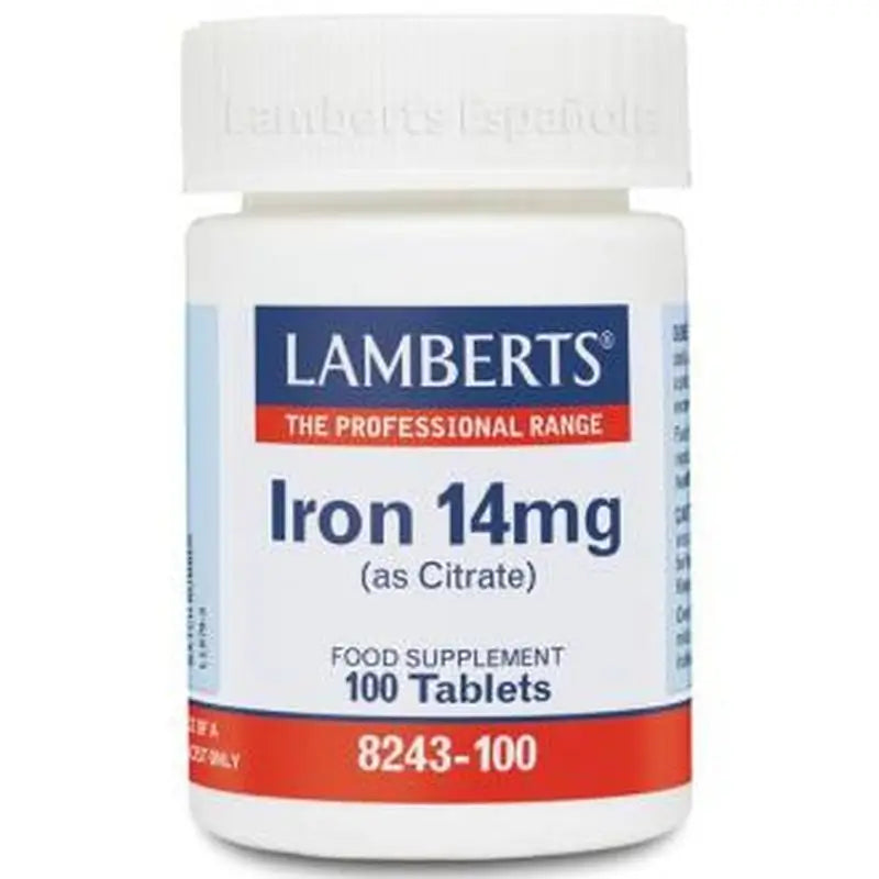 Lamberts Iron 14 mg Citrate 100 Tablets