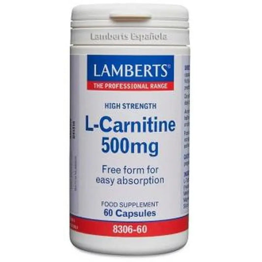 Lamberts L-Carnitine 500 Mg. 60 Capsules