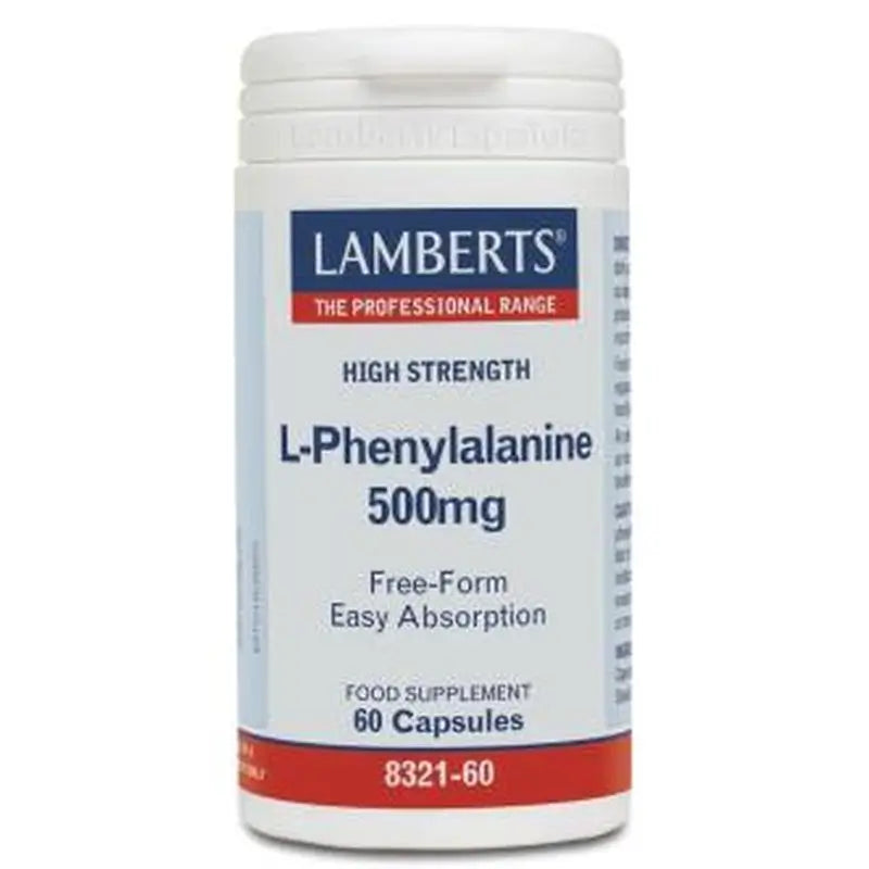 Lamberts L-Phenylalanine 500 Mg. 60 Capsules