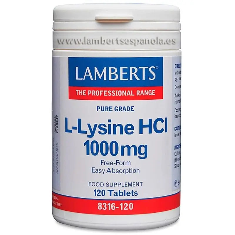 Lamberts L-Lysine Hci 1000Mg , 120 tablets