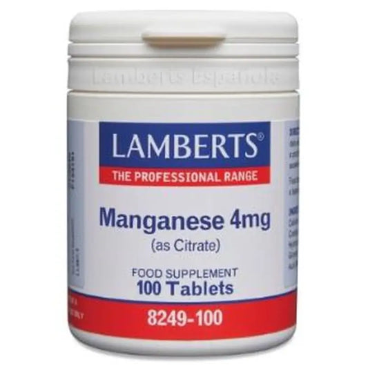 Lamberts Manganese Citrate 4Mg. 100 Capsules