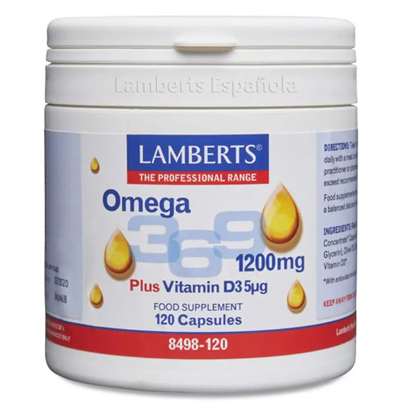 Lamberts Omega 3,6,9 1200 Mg Plus Vitamin D3 5 G , 120 capsules