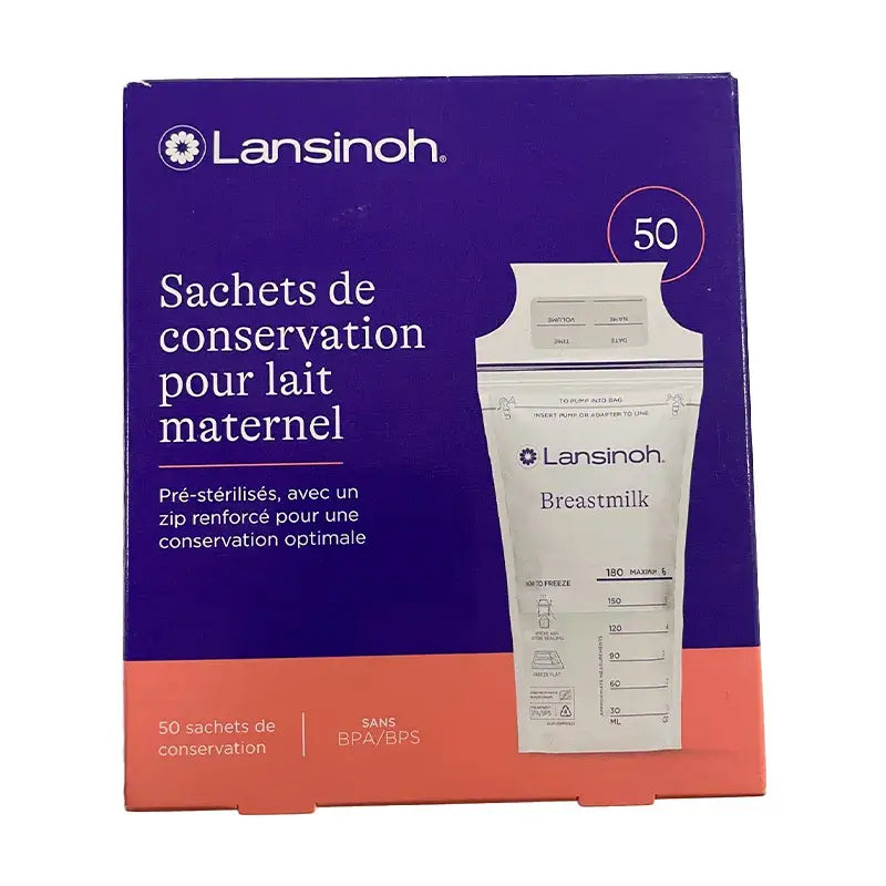 Lansinoh Sachets Conservation Lait Maternel 50 pcs