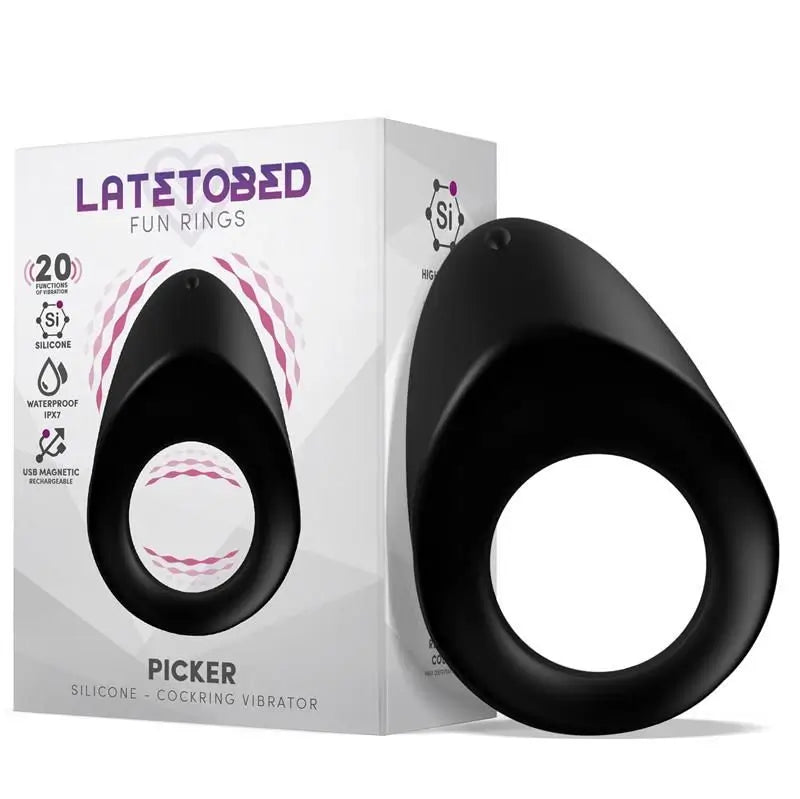 Latetobed Silicone Vibrating Ring for Couples