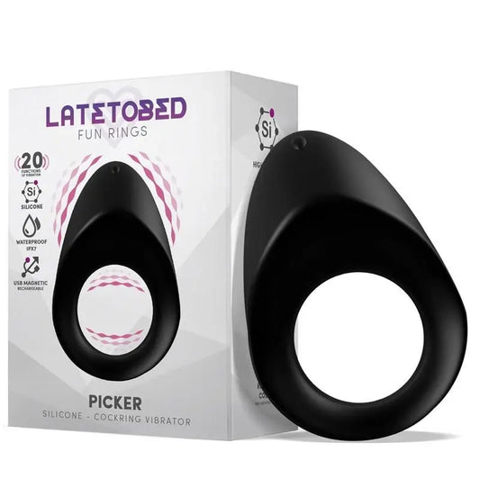 Latetobed Silicone Vibrating Ring for Couples