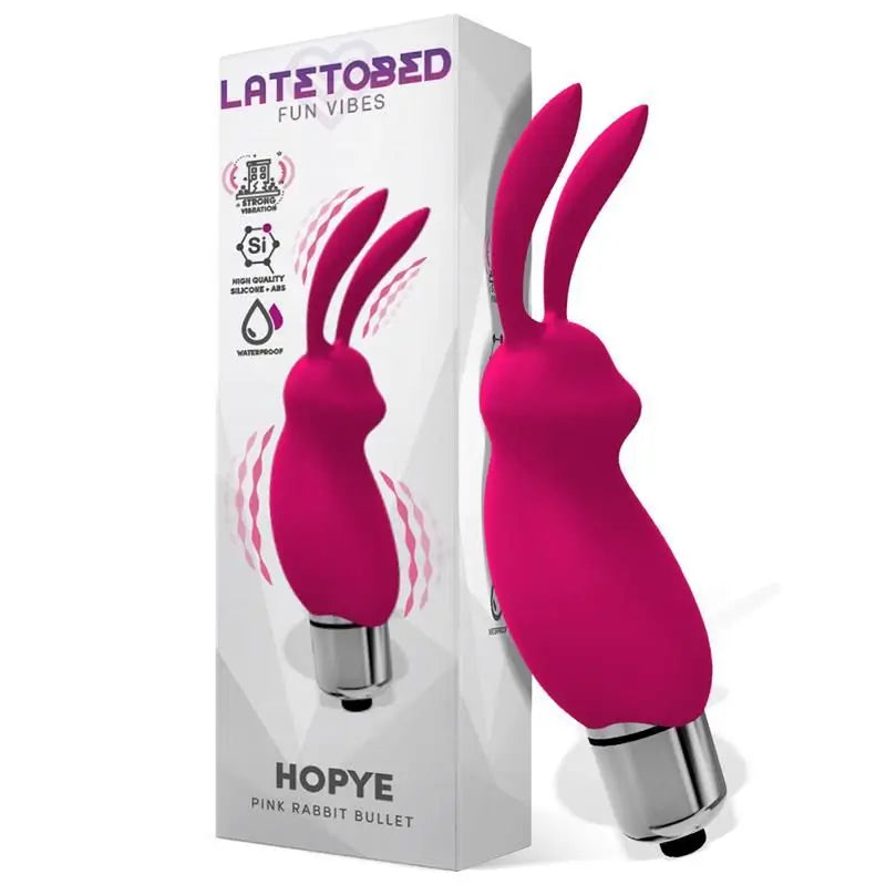 Latetobed Pink Silicone Bunny Vibrating Bala Vibrating Bullet