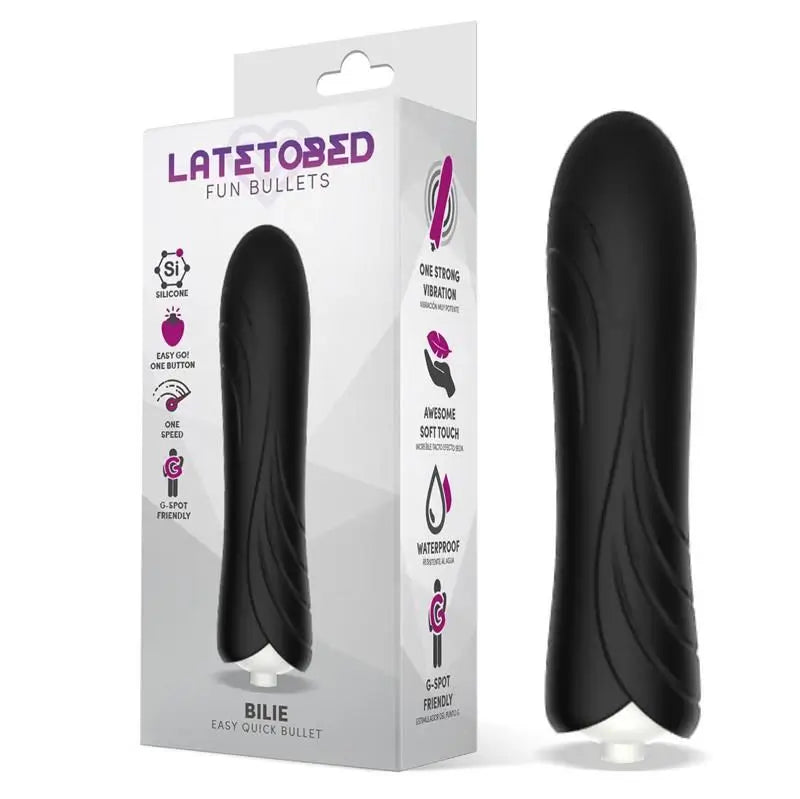 Latetobed Vibrating Bullet Easy Quick Silicone Black