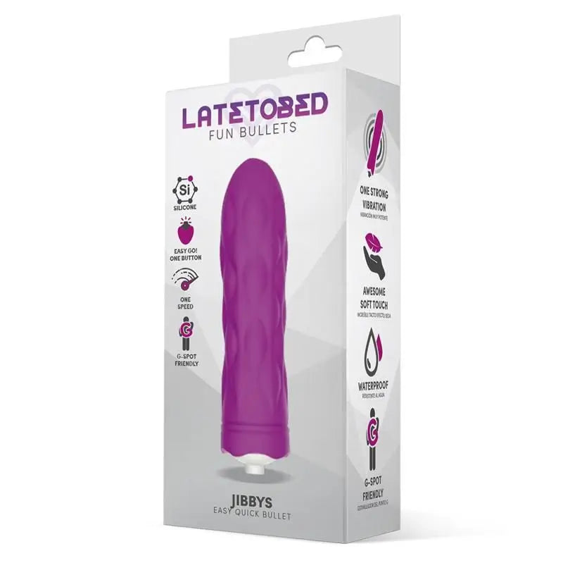Latetobed Vibrating Bullet Easy Quick Silicone Purple
