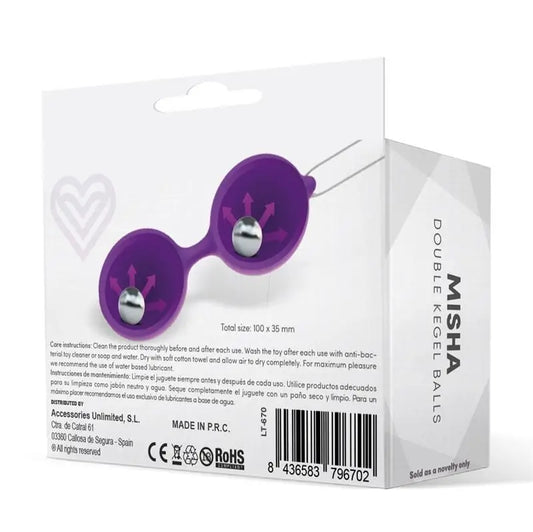 Latetobed Double Silicone Kegel Ball Purple