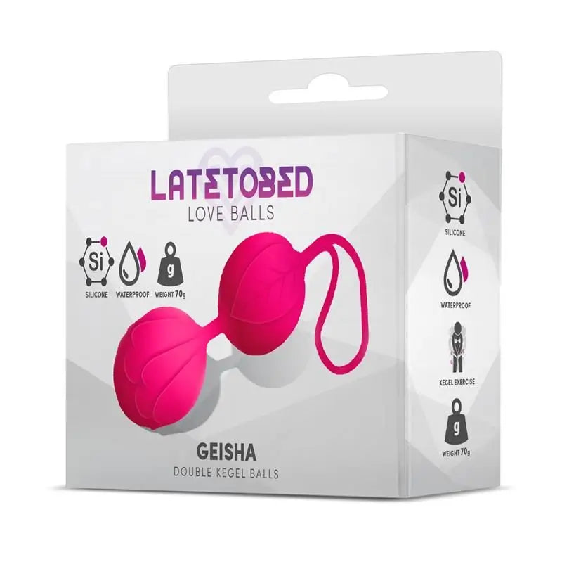 Latetobed Double Kegel Balls Rose Red 70 Gr
