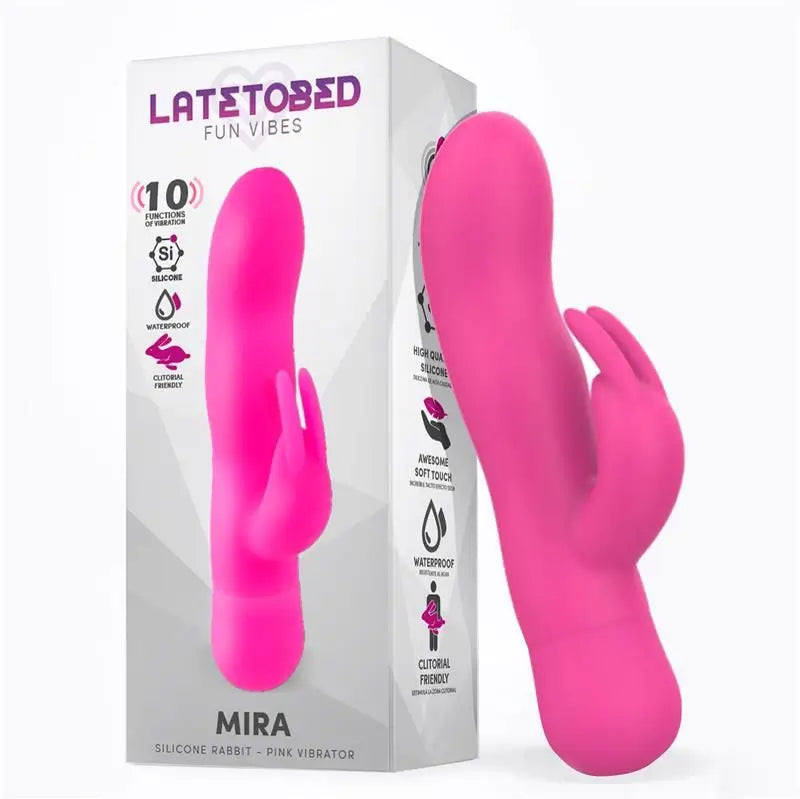 Latetobed Mira Vibrator With Silicone Bunny Pink