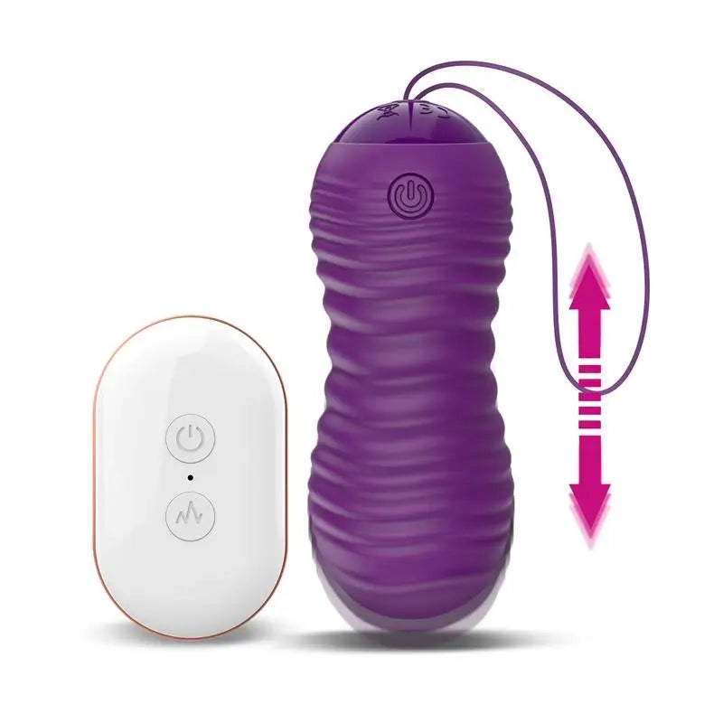 Latetobed Orio Oeuf vibrant et télécommande de mouvement télescopique vers le haut et vers le bas Violet