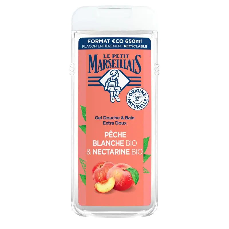Le Petit Marseillais Extra Gentle Body Shower Gel, White Peach & Nectarine Bio , 650 ml