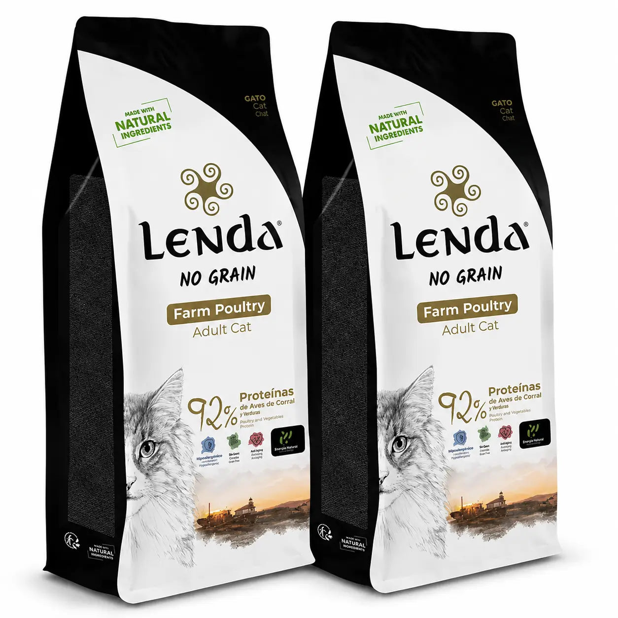 Lenda Cat Poultry Sans Grains, 2 X 2 kg
