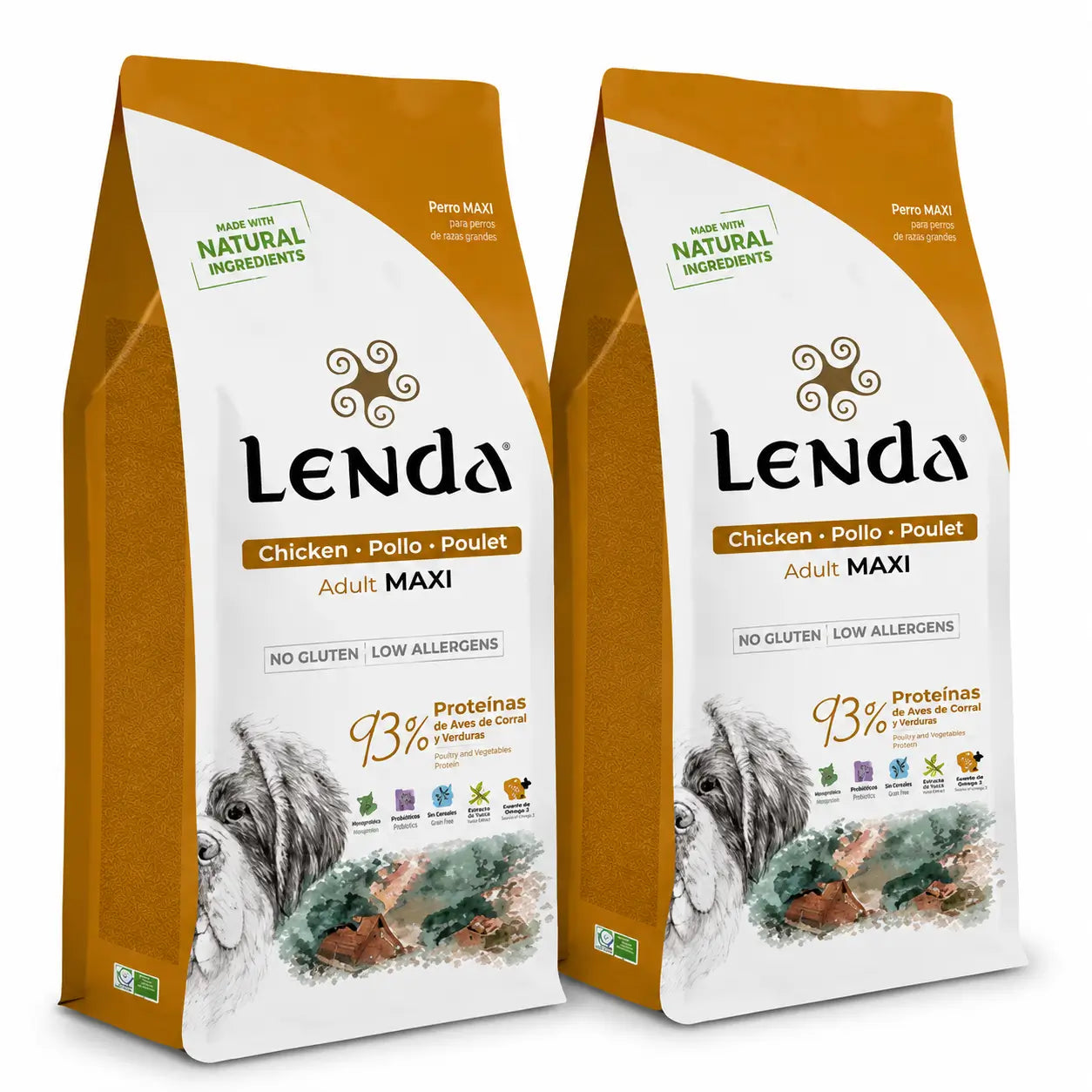 Lenda Adult Dog Maxi Chicken, 2 X 12 kg