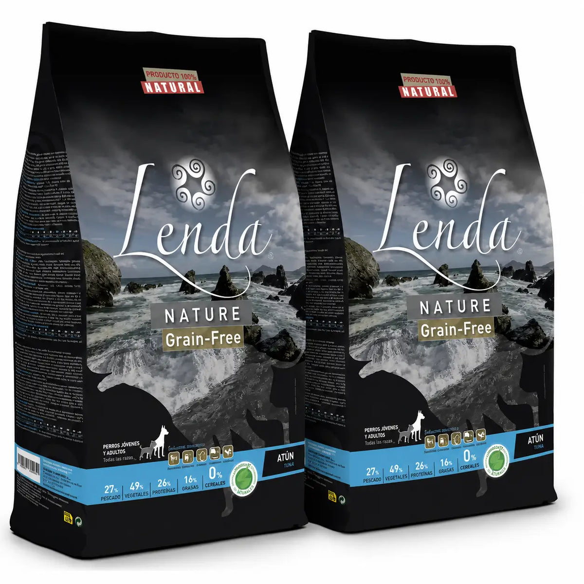 Lenda Dog Nature Thon sans grains, 2 x 12 kg