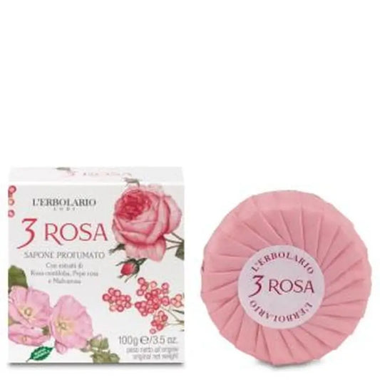L'Erbolario 3 Roses Soap Bar 100Gr
