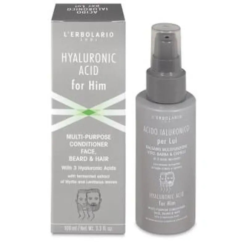 L'Erbolario Men's Hyaluronic Acid Face Balm Beard 100Ml.