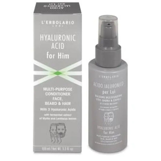 L'Erbolario Men's Hyaluronic Acid Face Balm Beard 100Ml.