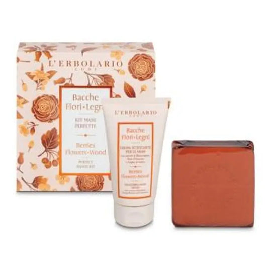 L'Erbolario Berries Flowers Hand Cream+Soap Kit 75+100Ml.