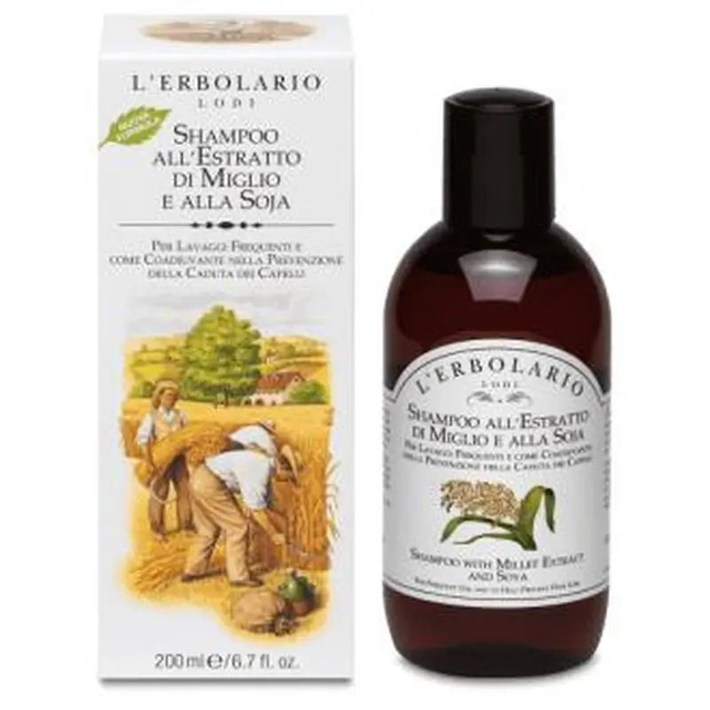 L'Erbolario Millet & Soy Shampoo 200Ml.