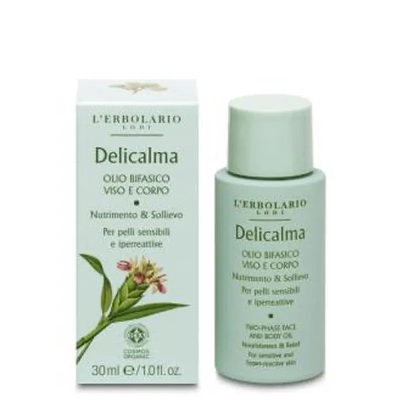 L'Erbolario Delicalma Biphasic Face & Body Oil 30Ml.