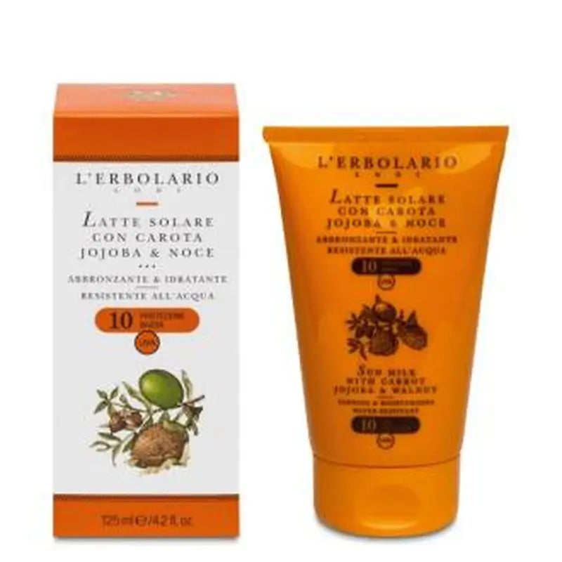 L'Erbolario Sun Care Carrot & Jojoba Milk Spf10 125Ml.