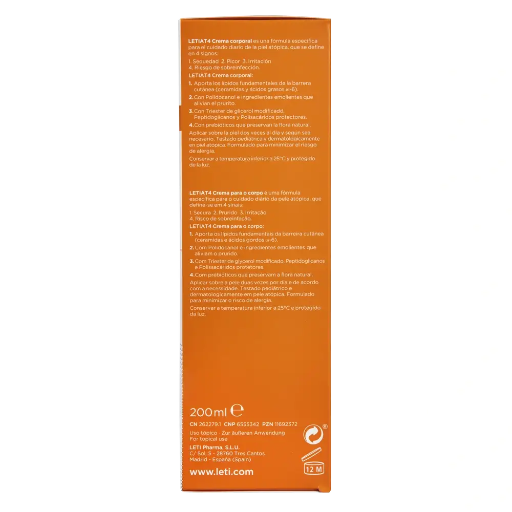 Crème pour le corps Letiat4, 200 ml