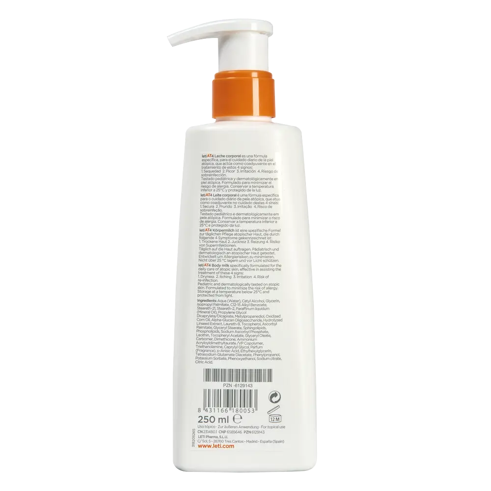 Lait corporel Letiat4, 250 ml