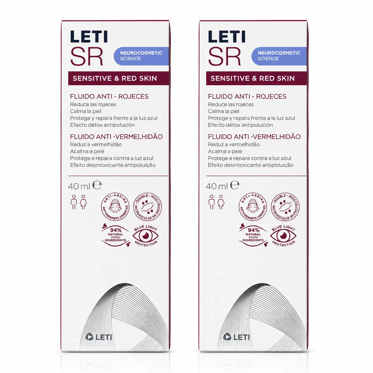 Leti SR Fluide anti-rougeurs, 40 ml pack 2