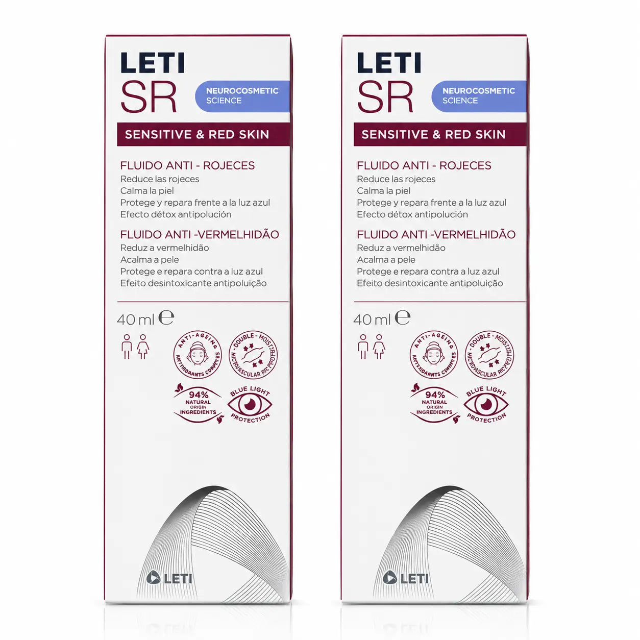 Leti SR Fluide anti-rougeurs, 40 ml pack 2
