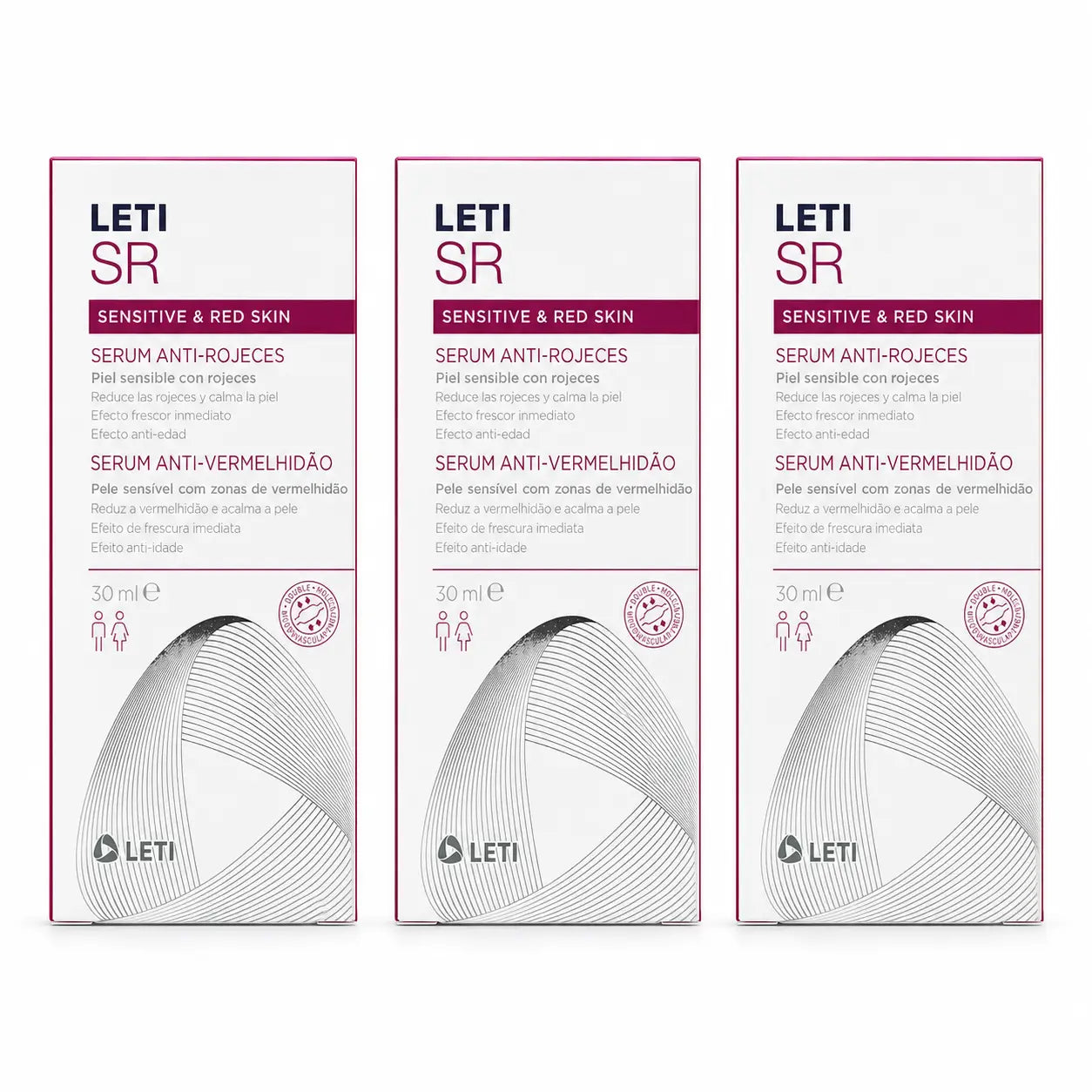 Leti SR Sérum anti-rougeurs, 30 ml pack 3