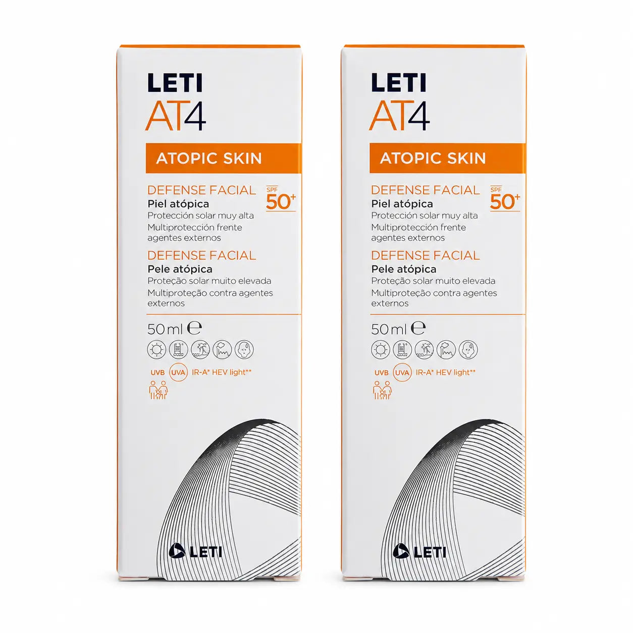 Letiat4 Defence Facial Spf50+, 50 ml pack 2