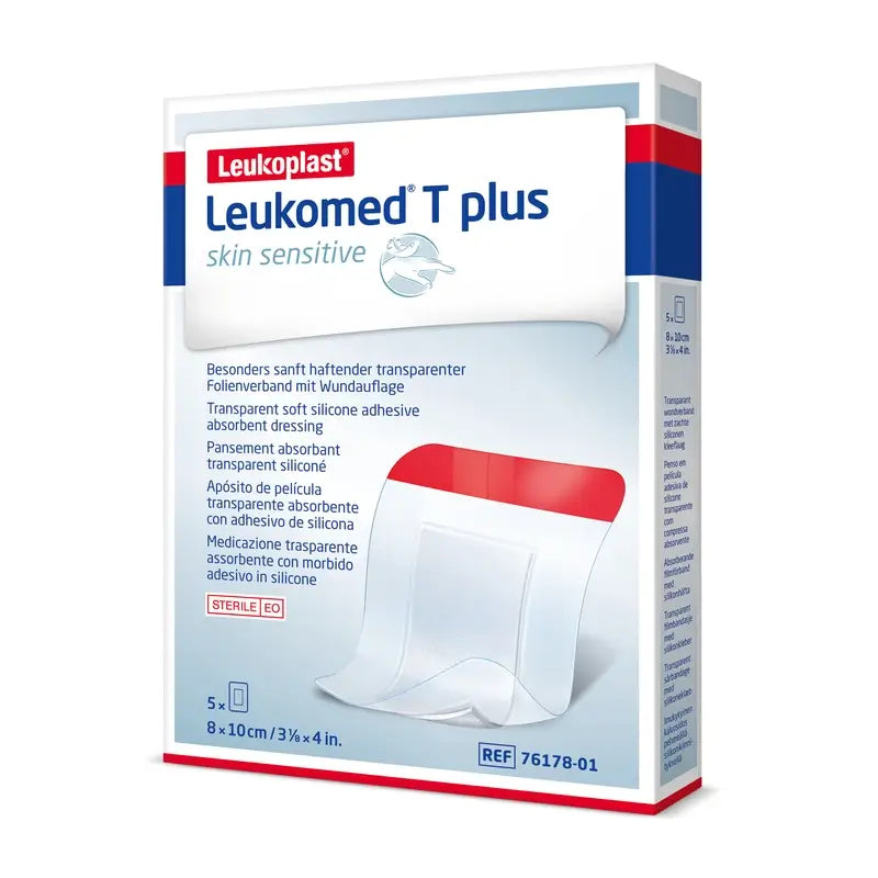 Leukoplast Leukomed T Plus Skin Sensitive, 8 Cm X 10 Cm, 5 Pcs.