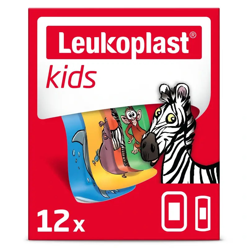 Leukoplast Kids Zoo, assortiment de 12 pièces
