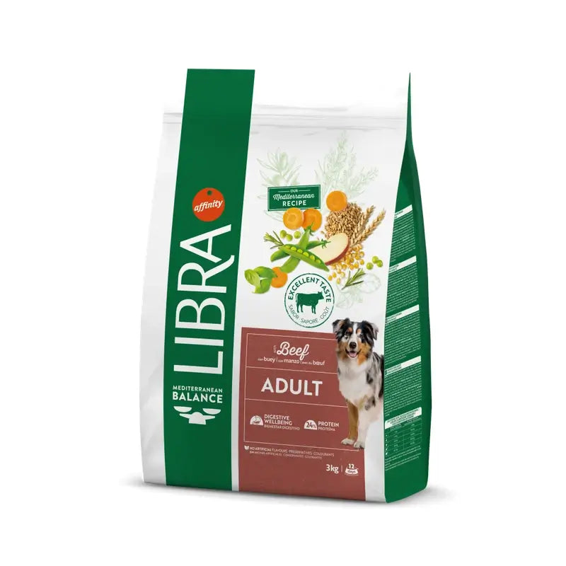 Libra Canine Adult Beef 3 Kg, nourriture pour chiens