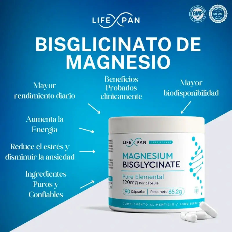 Lifexpan Magnésium Bisglycinate , 90 gélules
