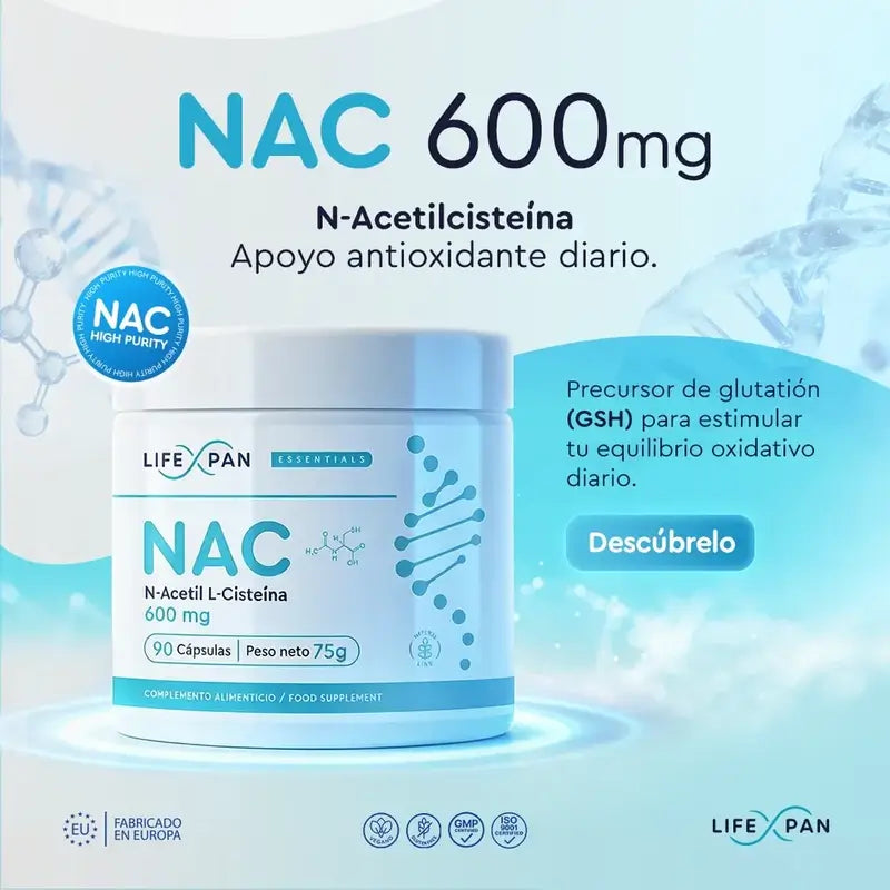Lifexpan Nac 600 Mg N-Acétylcystéine , 90 gélules