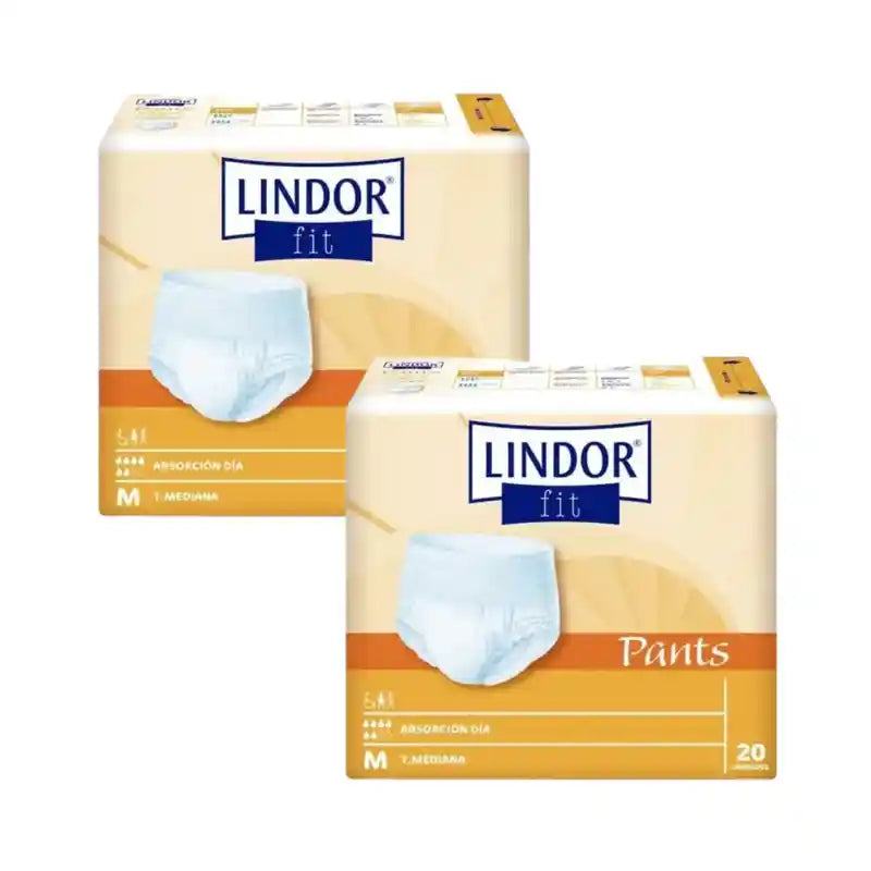 Lindor Fit Pants Couches Jour Taille M, 2X80 Unités