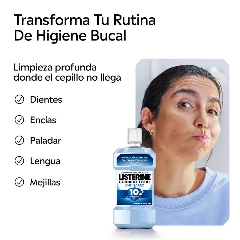 Listerine Duplo - Bain de bouche anti-tartre avancé, 2 x 500 ml