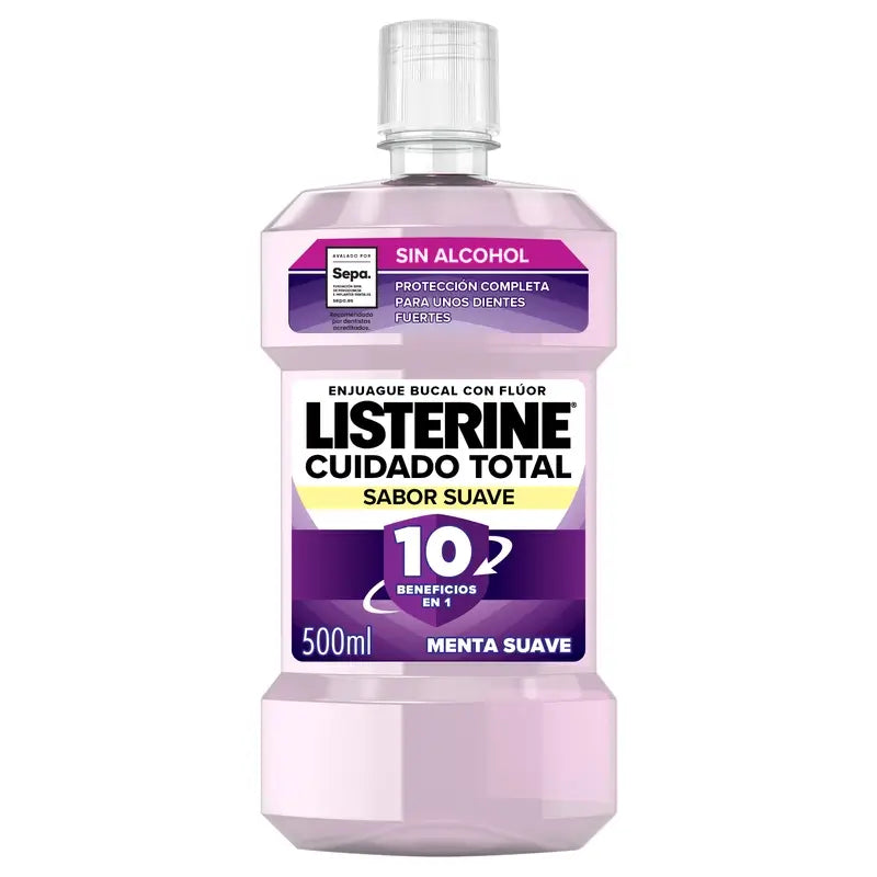 Listerine Duplo Total Care Rince-bouche Saveur douce, 2 x 500 ml