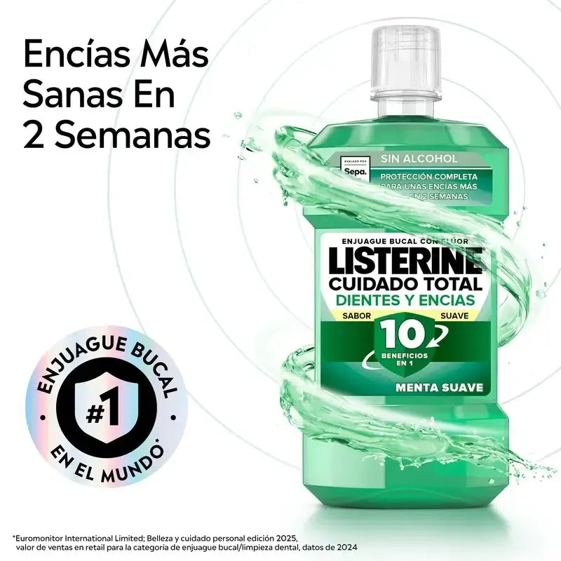 Listerine Duplo - Bain de bouche dents et gencives, 2 x 500 ml