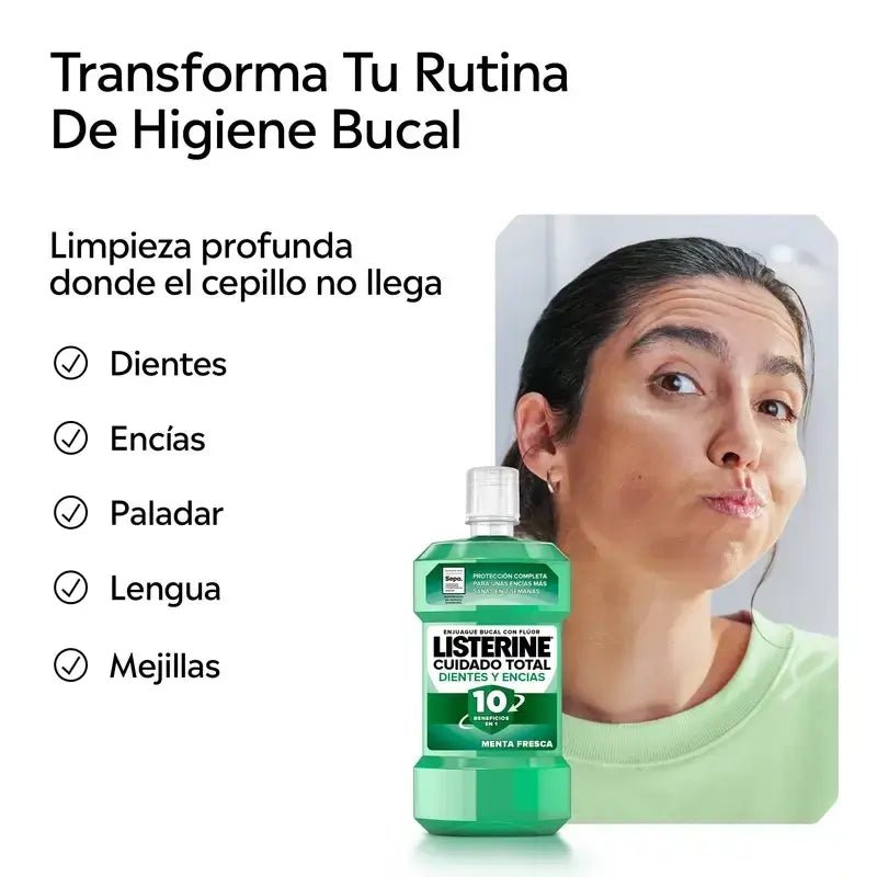 Listerine Duplo - Bain de bouche dents et gencives, 2 x 500 ml