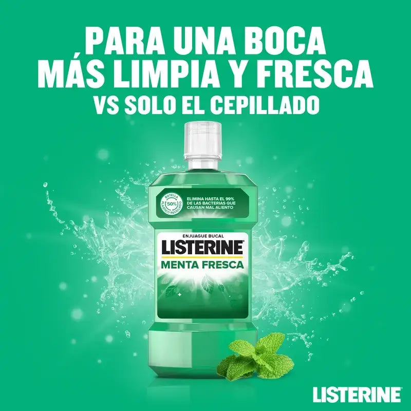 Listerine Duplo Bain de bouche à la menthe fraîche, 2 x 500 ml