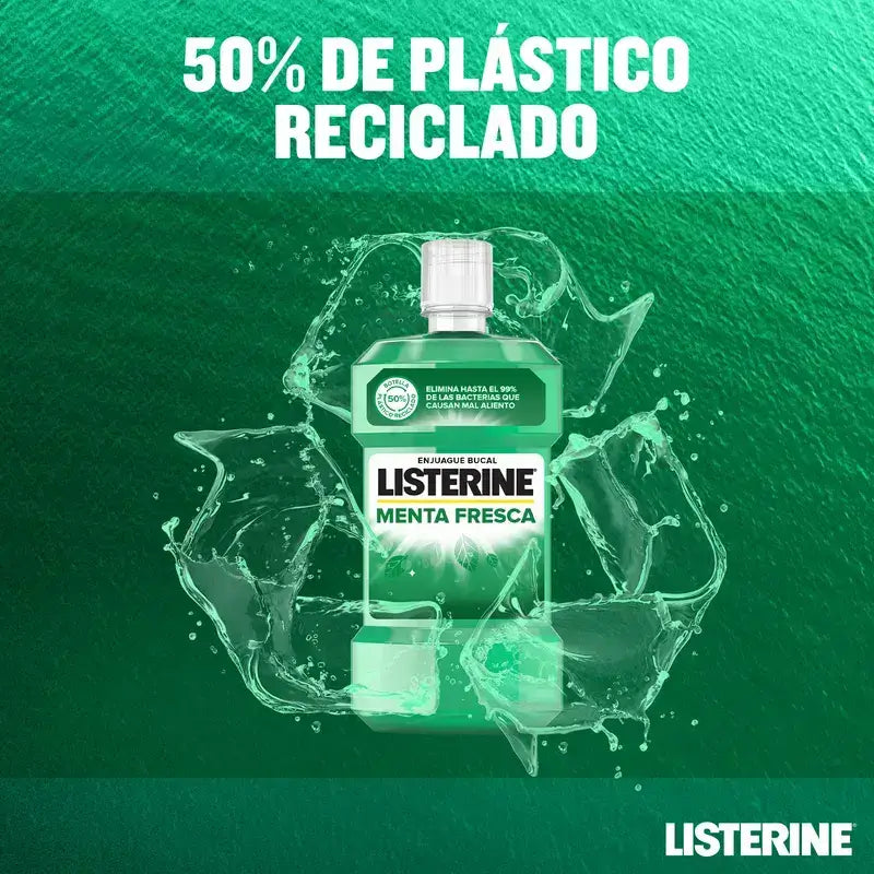 Listerine Duplo Bain de bouche à la menthe fraîche, 2 x 500 ml