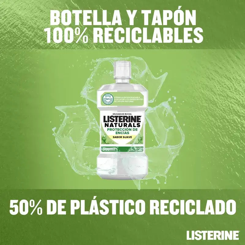 Listerine Duplo Naturals Bain de bouche gingival, 2 x 500 ml