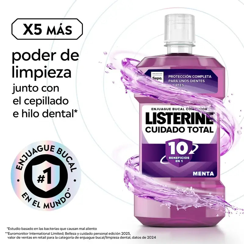 Listerine Total Care Bain de bouche à la menthe, 500 ml