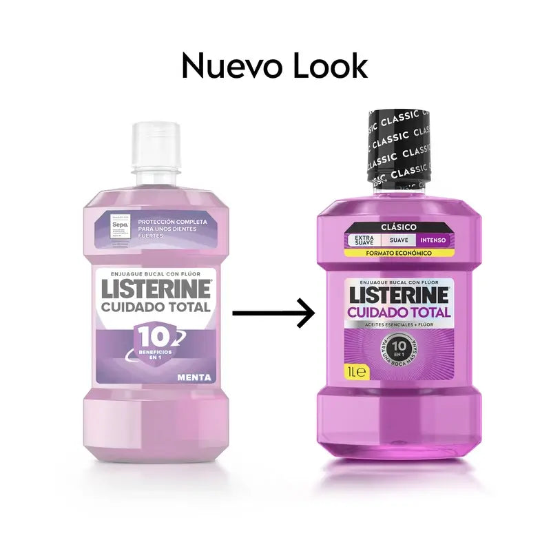 Rince-bouche Listerine Total Care Saveur Menthe, paquet de 2X1L