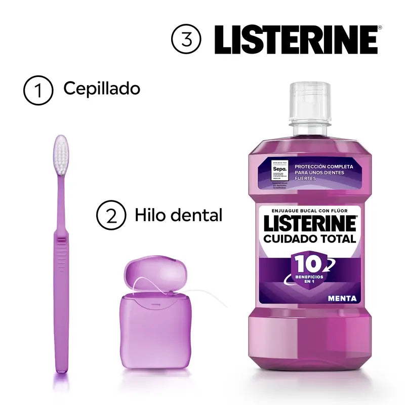 Listerine Total Care Bain de bouche à la menthe, 250 ml