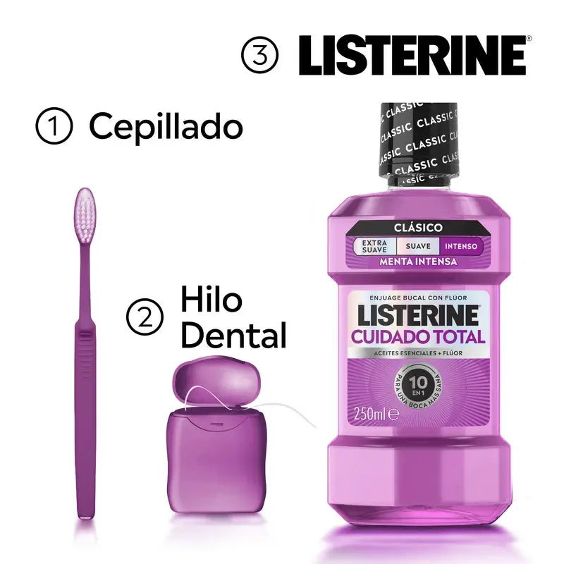 Listerine Total Care Bain de bouche à la menthe, 250 ml